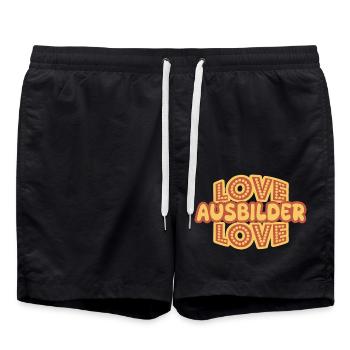 Gift for Instructor - Swim Trunks - black - Front - AI Model Male 185 light (185cm)