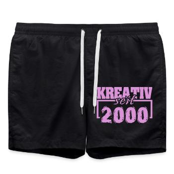 2000 2000 - Short de bain - noir - Devant - AI Model Male 185 light (185cm)