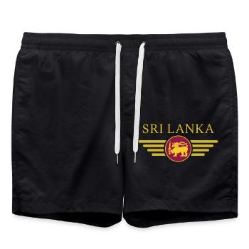 I Love Sri Lanka, Elegance Style Design T-Shirt - Swim Trunks - black - Front - AI Model Male 185 light (185cm)