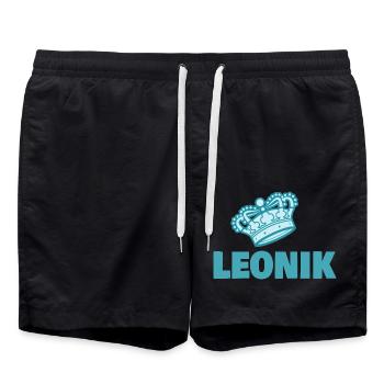Leonik comme prénom - Short de bain - noir - Devant - AI Model Male 185 light (185cm)