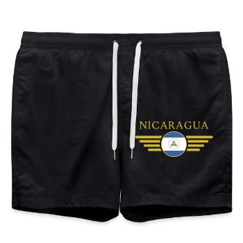 I Love Nicaragua, Elegance Style Design T-Shirt - Swim Trunks - black - Front - AI Model Male 185 light (185cm)