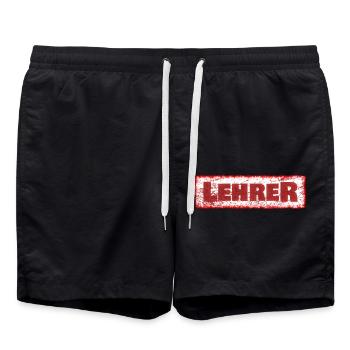 Job Lehrer - Badeshorts - Schwarz - Vorne - AI Model Male 185 light (185cm)