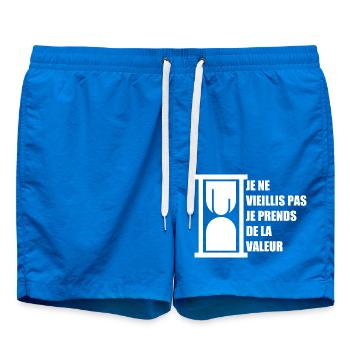 Ich werde nicht alt, ich steigere meinen Wert - Badeshorts - Cobalt blue - Vorne