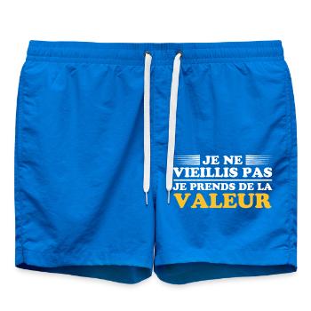 Ich werde nicht alt, ich steigere meinen Wert - Badeshorts - Cobalt blue - Vorne