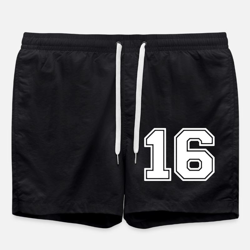 Number 16 - Swim Trunks - black