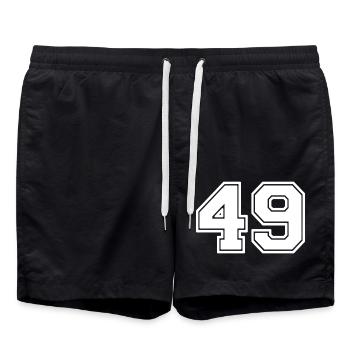 Numéro 49 - Short de bain - noir - Devant - AI Model Male 185 light (185cm)