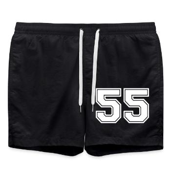 55 - Badeshorts - Schwarz - Vorne - AI Model Male 185 light (185cm)