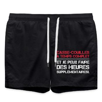 Full-time daredevils - Swim Trunks - black - Front - AI Model Male 185 light (185cm)