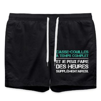 Full-time daredevils - Swim Trunks - black - Front - AI Model Male 185 light (185cm)