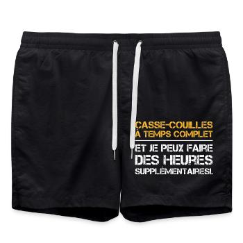 Full-time daredevils - Swim Trunks - black - Front - AI Model Male 185 light (185cm)