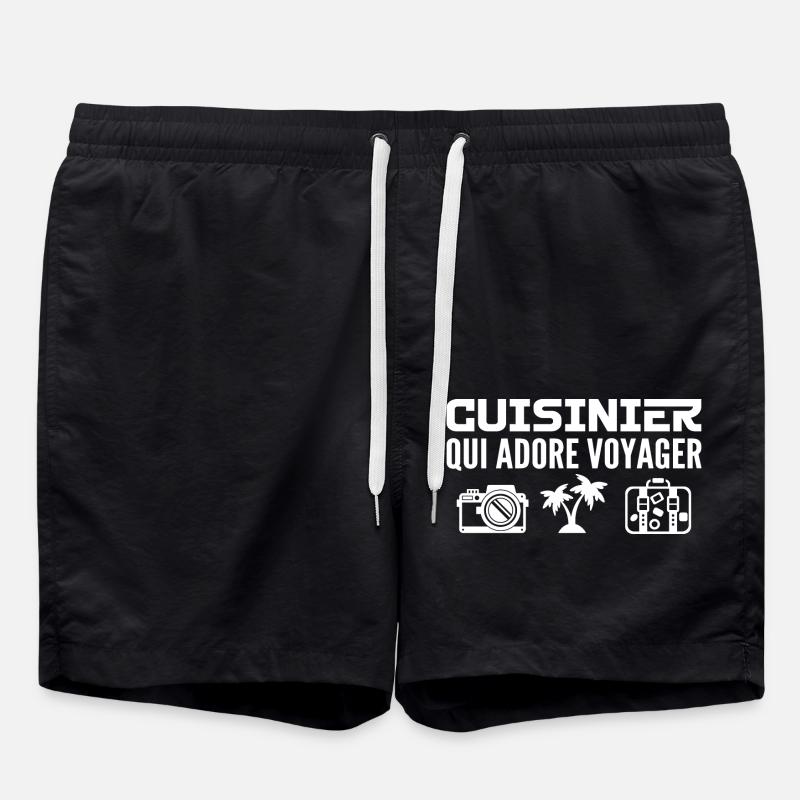 Travellers & Cooks: Passion & Discovery - Swim Trunks - black