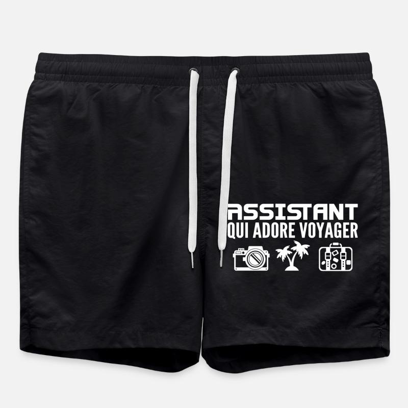 Voyageurs & Assistants : Passion & Découverte - Short de bain - noir