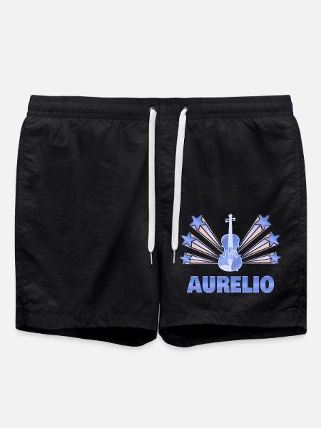 Aurelio as a musical instrument - Swim Trunks - black