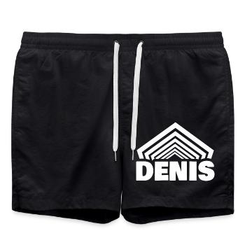 First name Denis - Swim Trunks - black - Front - AI Model Male 185 light (185cm)
