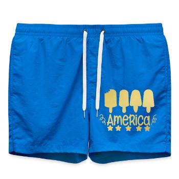 Amerikanisch, 4. Juli - Badeshorts - Cobalt blue - Vorne