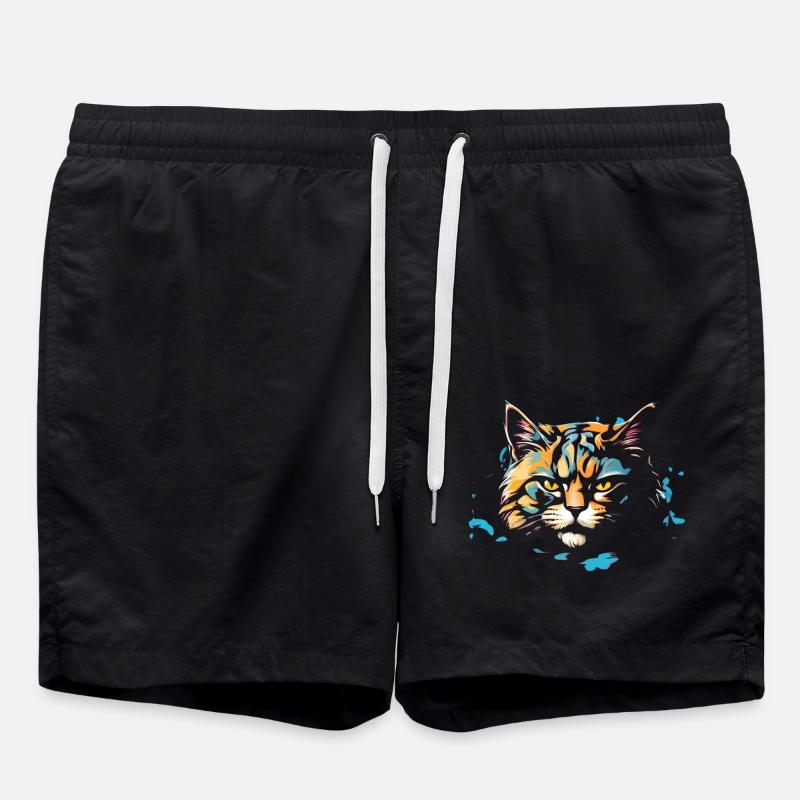 Cats - Swim Trunks - black