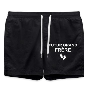 Futur grand frère - annonce futur grand frère - Short de bain - noir - Devant - AI Model Male 185 light (185cm)
