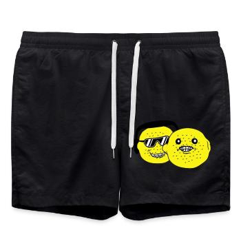 DJ Soirée Citrons Fruits Équipe Amis Équipe de fête - Short de bain - noir - Devant - AI Model Male 185 light (185cm)