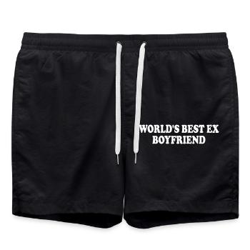worlds best ex boyfriend - Badeshorts - Schwarz - Vorne - AI Model Male 185 light (185cm)