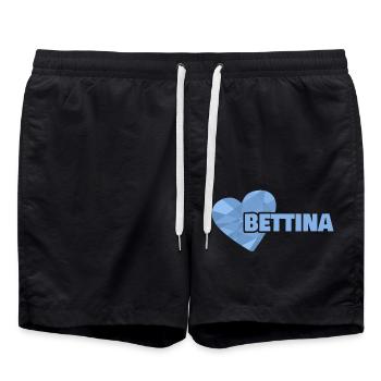 Gift for Bettina - Swim Trunks - black - Front - AI Model Male 185 light (185cm)