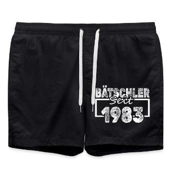 Single 1983 - Badeshorts - Schwarz - Vorne - AI Model Male 185 light (185cm)