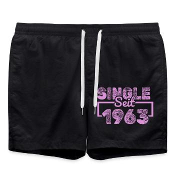 Single 1963 - Badeshorts - Schwarz - Vorne - AI Model Male 185 light (185cm)