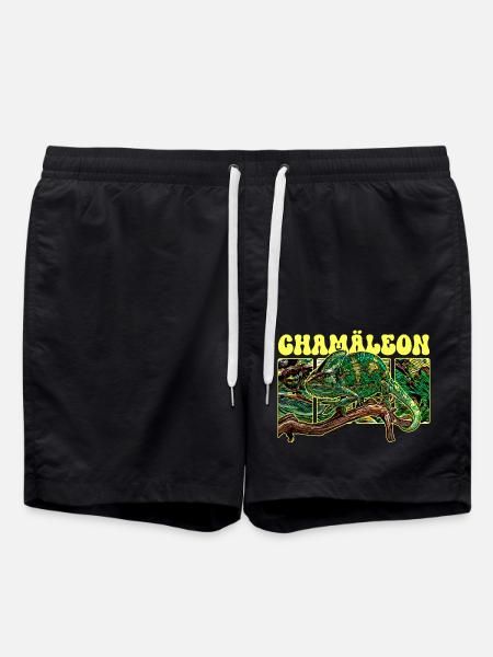 Chamäleon - Badeshorts - Schwarz