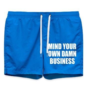 mind your own damn business - Short de bain - cobalt blue - Devant