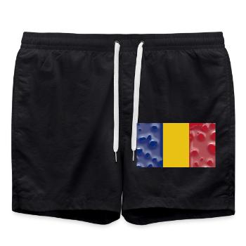 Roumanie Roumanie - Short de bain - noir - Devant - AI Model Male 185 light (185cm)