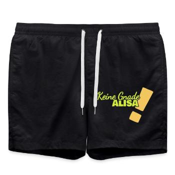 Geschenk für Alisa - Badeshorts - Schwarz - Vorne - AI Model Male 185 light (185cm)