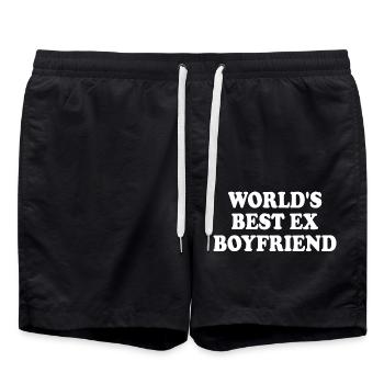 world's best ex boyfriend - Badeshorts - Schwarz - Vorne - AI Model Male 185 light (185cm)