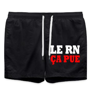 le rn ça pue - Short de bain - noir - Devant - AI Model Male 185 light (185cm)