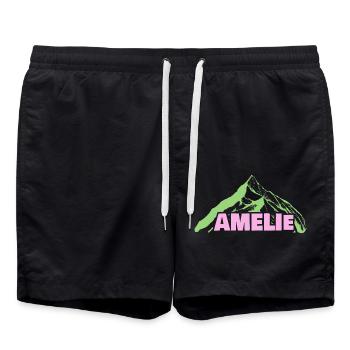 Bergsteigen Amelie - Badeshorts - Schwarz - Vorne - AI Model Male 185 light (185cm)