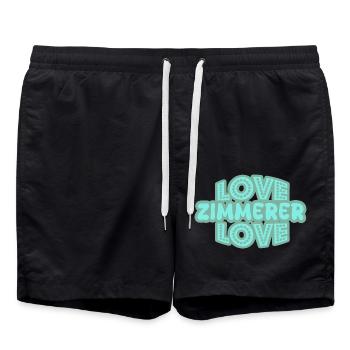 Spruch Zimmerer - Badeshorts - Schwarz - Vorne - AI Model Male 185 light (185cm)