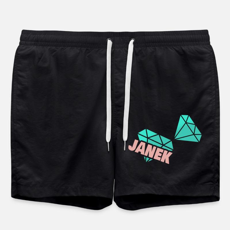 Janek als Papa - Badeshorts - Schwarz