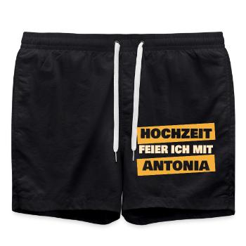Antonia - Badeshorts - Schwarz - Vorne - AI Model Male 185 light (185cm)