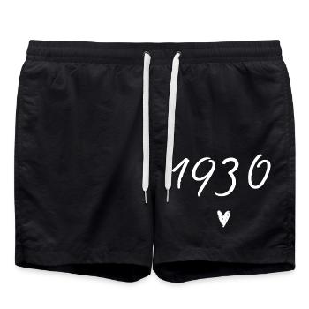 Herzjubiläum 1930 - Badeshorts - Schwarz - Vorne - AI Model Male 185 light (185cm)