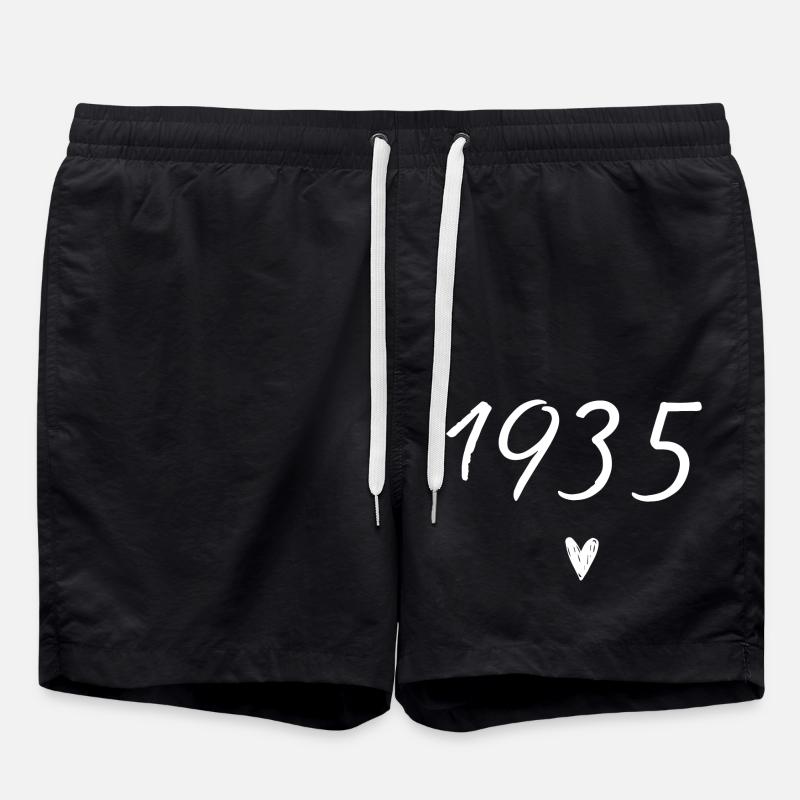 1935 Heart Anniversary - Swim Trunks - black