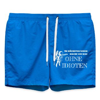 Im nächsten Leben ohne Idioten - Badeshorts - Cobalt blue - Vorne
