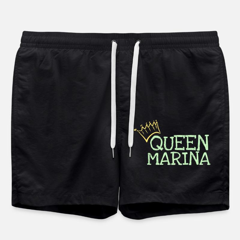 First name Marina - Swim Trunks - black