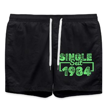 Single 1984 - Badeshorts - Schwarz - Vorne - AI Model Male 185 light (185cm)