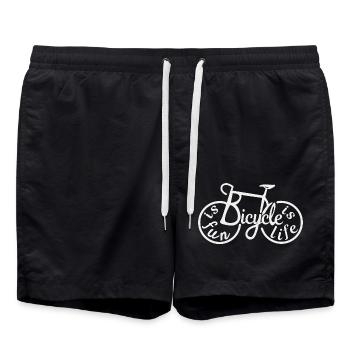 Bicycle Is Fun Bicycle Is Life - Swim Trunks - black - Front - AI Model Male 185 light (185cm)