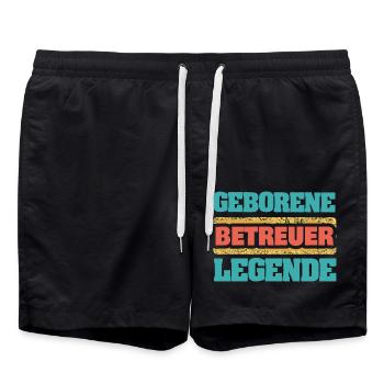 Occupation Caregiver - Swim Trunks - black - Front - AI Model Male 185 light (185cm)