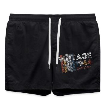 80ème Anniversaire Millésime Septembre 1944 Cru 44 - Short de bain - noir - Devant - AI Model Male 185 light (185cm)