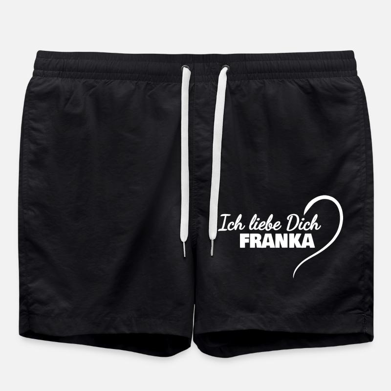 Love you Franka - Swim Trunks - black