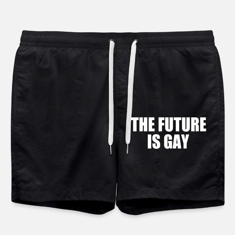 The future is gay - Badeshorts - Schwarz