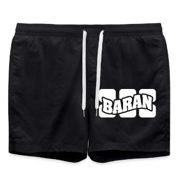 Geschenk für Baran - Badeshorts - Schwarz - Vorne - AI Model Male 185 light (185cm)