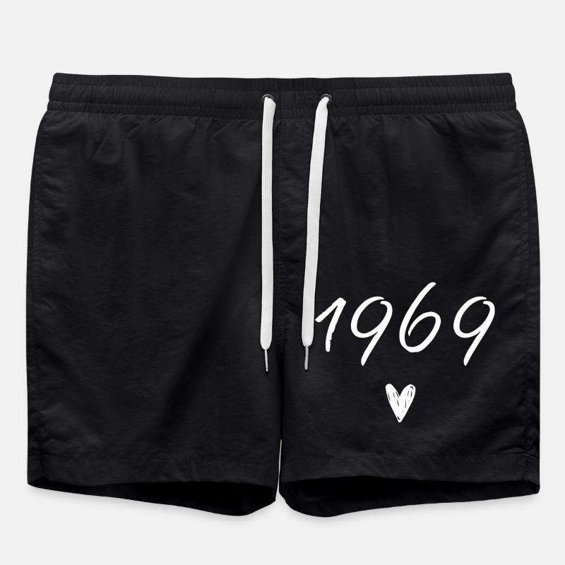 1969 coeur anniversaire - Short de bain - noir