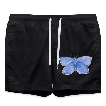 Butterfly Blue - Swim Trunks - black - Front - AI Model Male 185 light (185cm)