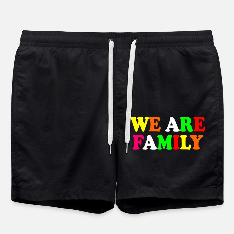 We are family - Short de bain - noir